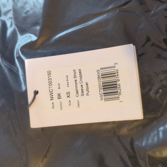 NWT - Naadam 100% Cashmere Short Sleeve cropped pullover - Picture 6 of 9